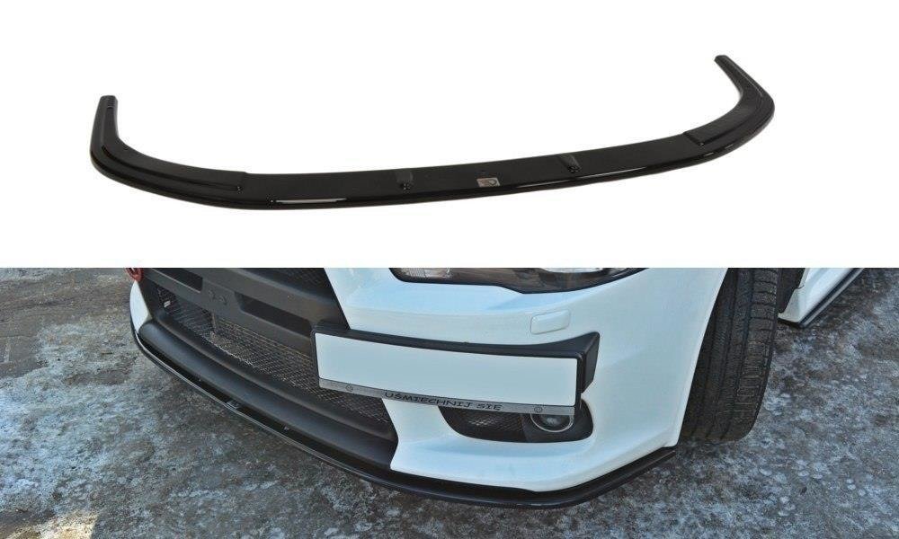 Image of Front Splitter V.2 Mitsubishi Lancer Evo X - Gloss Black