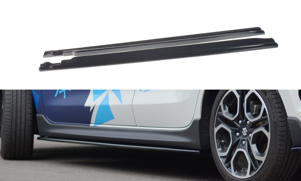 Image of Side Skirts Diffusers Suzuki Swift 6 Sport - Gloss Black