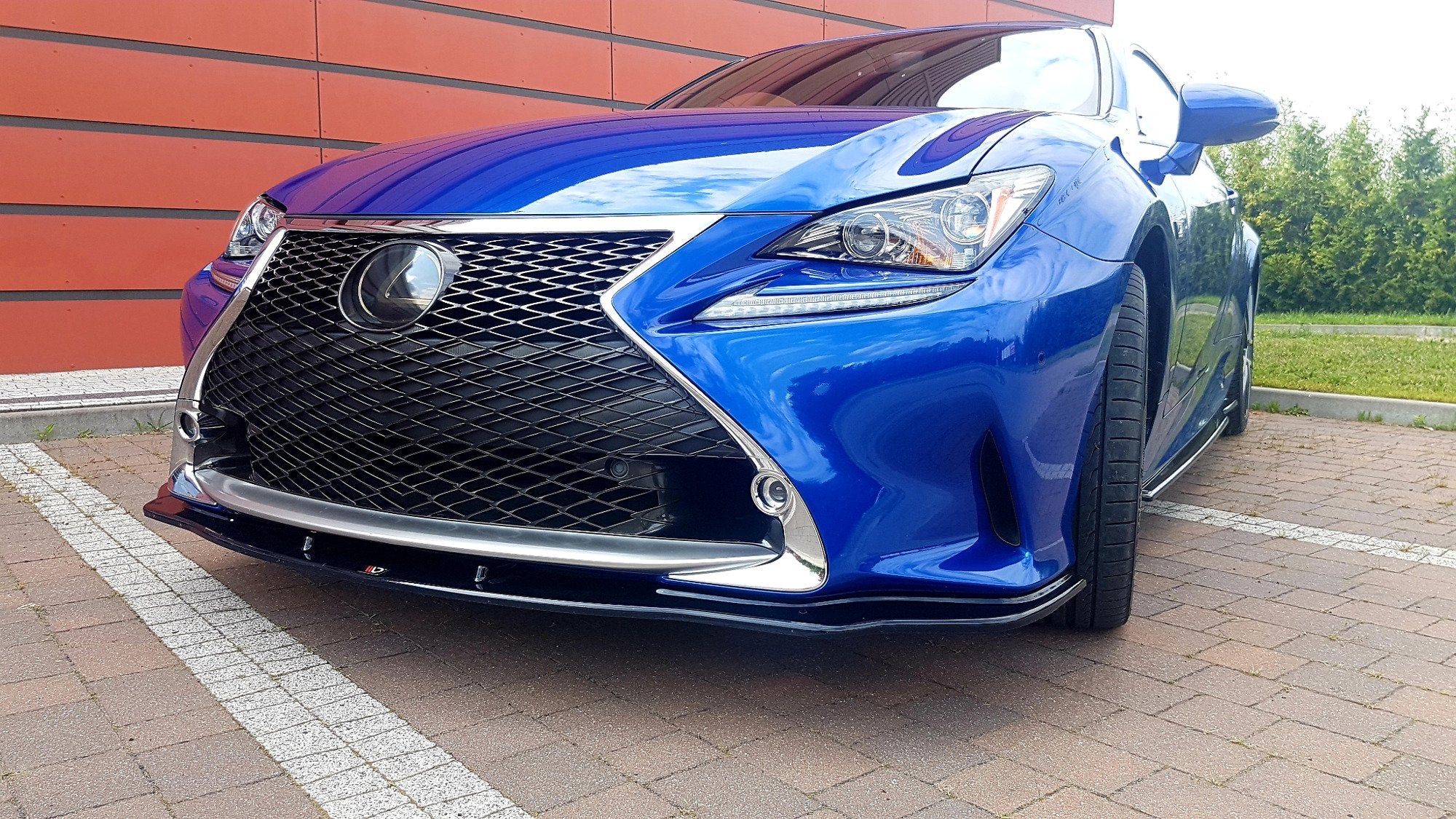 Image of Front Splitter V.2 Lexus RC - Gloss Black