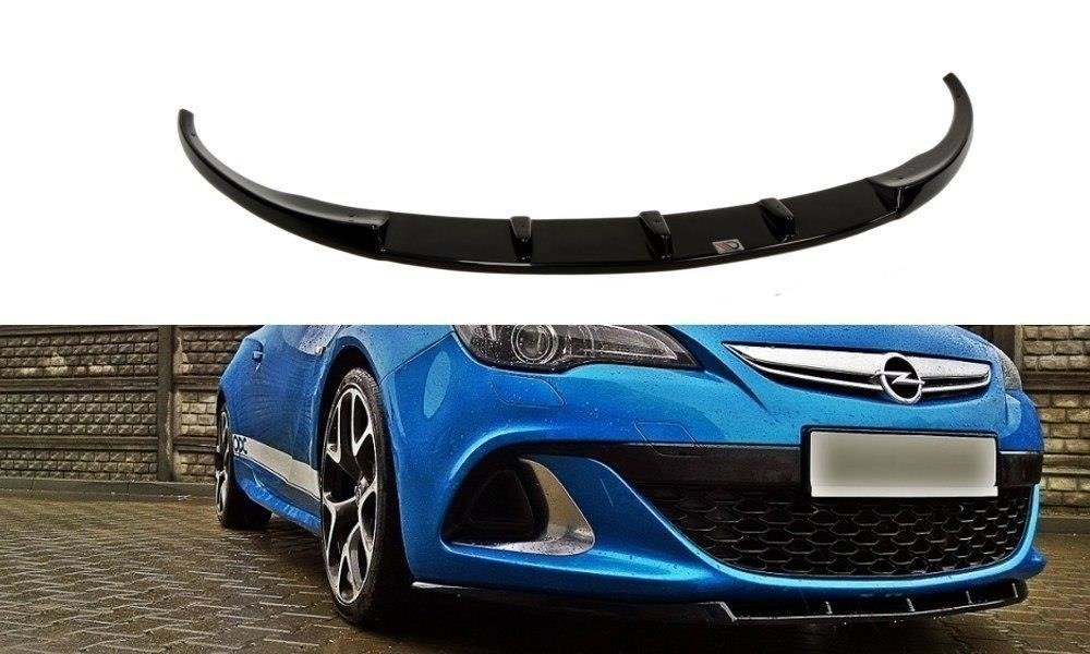 Image of Front Splitter Opel Astra J OPC / VXR Nurburg - Gloss Black