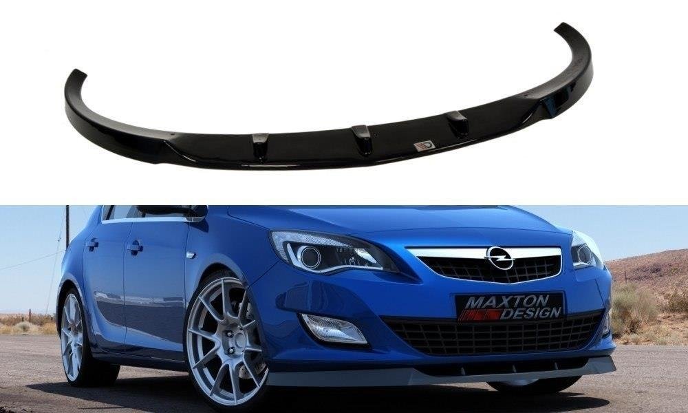 Image of Front Splitter Opel Astra J (Pre-Facelift) - Gloss Black