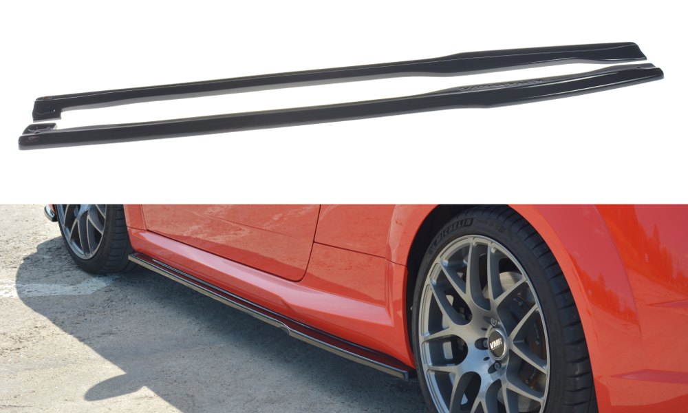 Image of Side Skirts Diffusers Audi TT RS 8S - Gloss Black