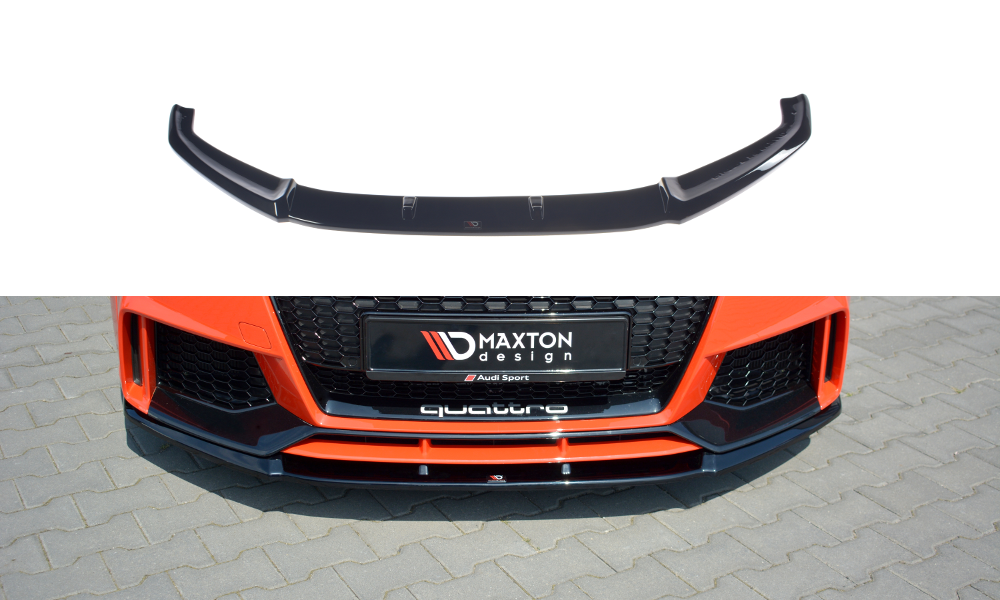 Image of Front Splitter V.2 Audi TT RS 8S - Gloss Black