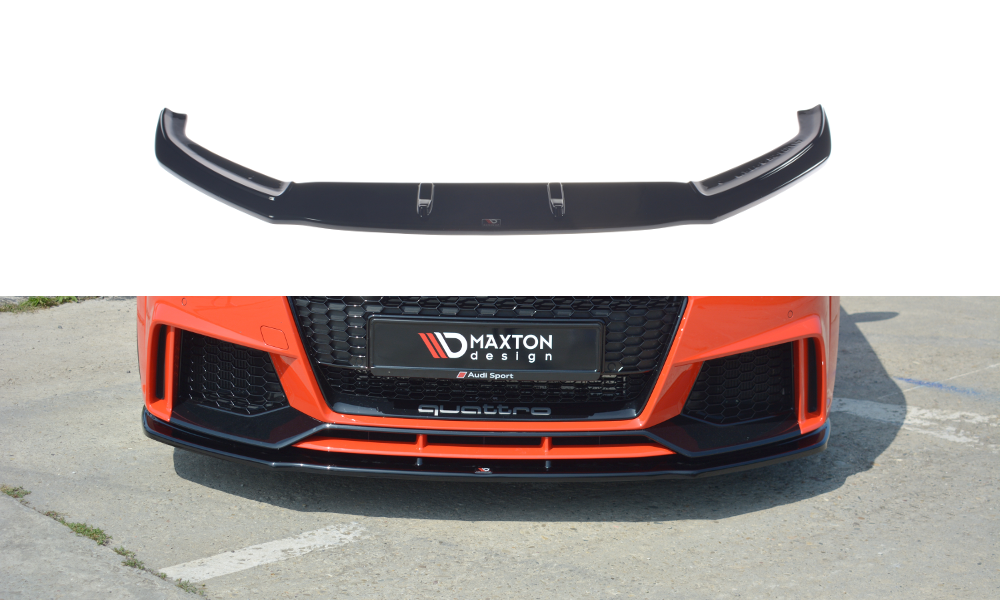 Image of Front Splitter V.1 Audi TT RS 8S - Gloss Black