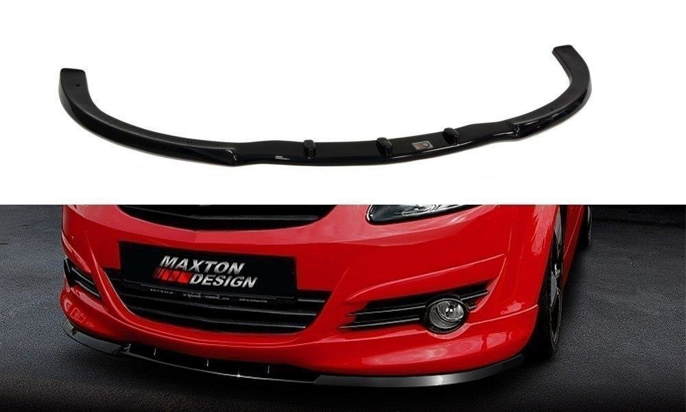 Image of Front Splitter Opel Corsa D OPC-Line (Preface) - Gloss Black