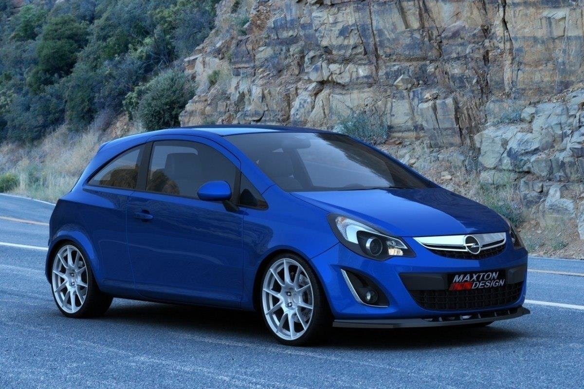 Image of Front Splitter Opel Corsa D (Facelift) - Gloss Black