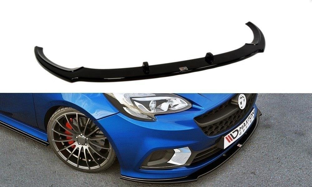 Image of Front Splitter Opel Corsa E OPC / VXR - Gloss Black
