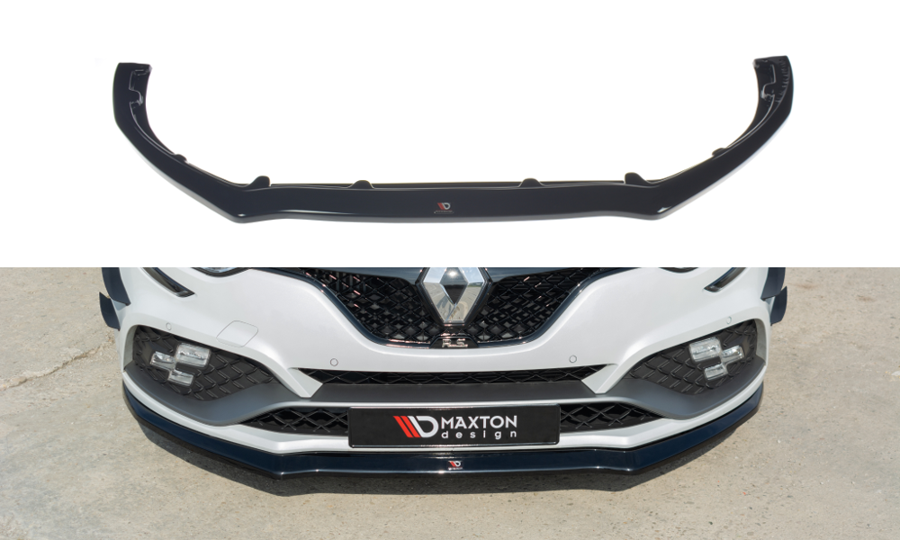 Image of Front Splitter V.2 Renault Megane Iv RS - Gloss Black