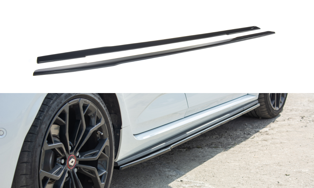 Image of Side Skirts Diffusers Renault Megane Iv RS - Gloss Black