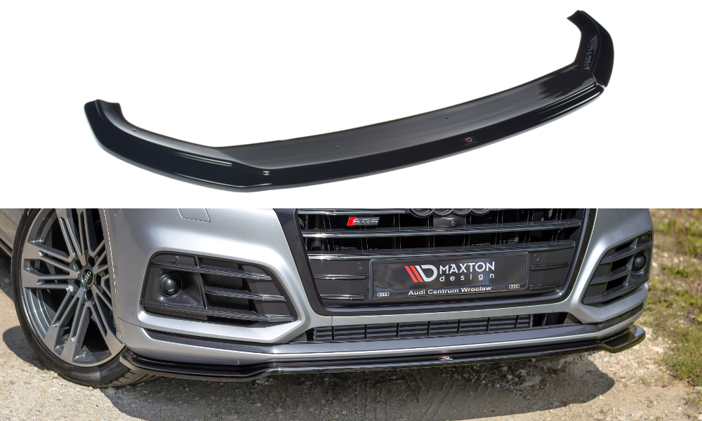 Image of Front Splitter Audi SQ5/Q5 S-Line MKII - Gloss Black
