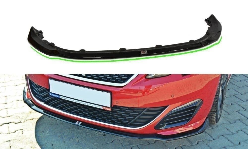 Image of Front Splitter V.1 Peugeot 308 Ii GTi - Gloss Black