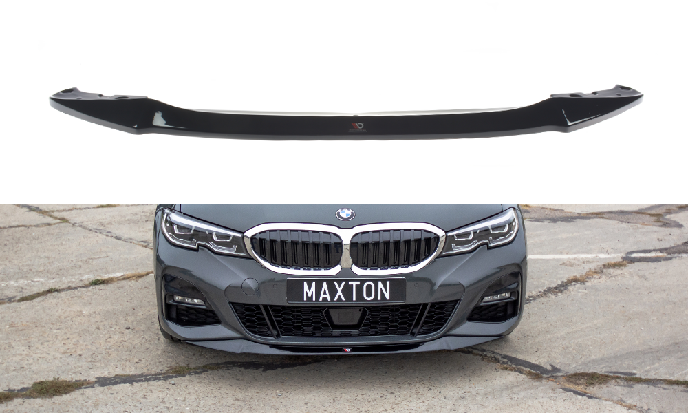 Image of Front Splitter V.1 For BMW 3 G20 M-Pack - Gloss Black