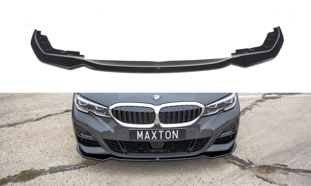 Image of Front Splitter V.2 For BMW 3 G20 M-Pack - Gloss Black