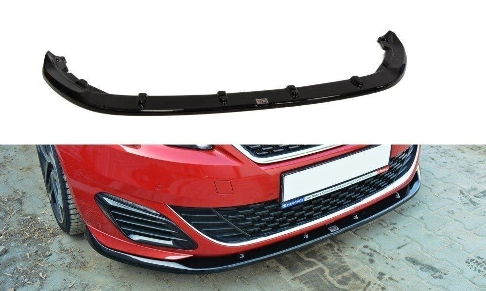 Image of Front Splitter V.2 Peugeot 308 Ii GTi - Gloss Black