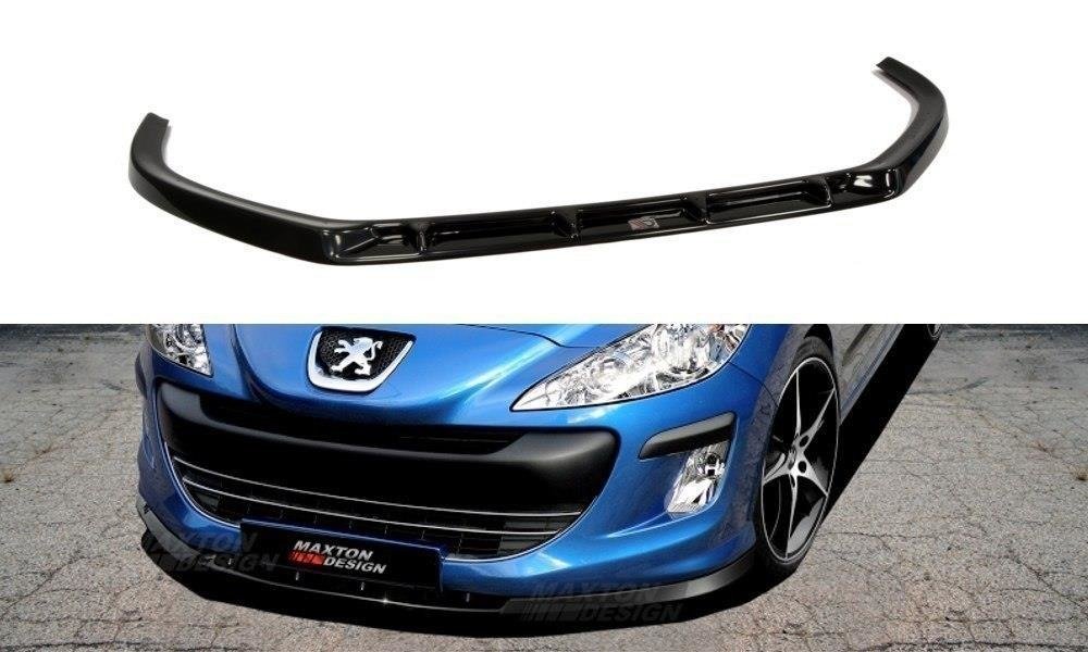 Image of Front Splitter Peugeot 308 Preface Model - Gloss Black