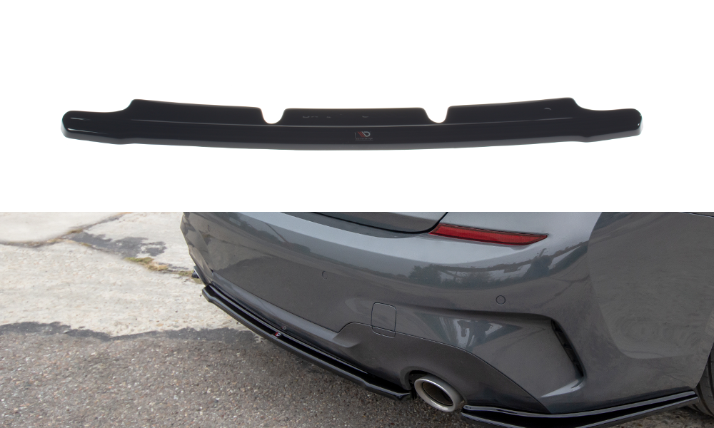 Image of Central Rear Splitter For BMW 3 G20 M-Pack - Gloss Black
