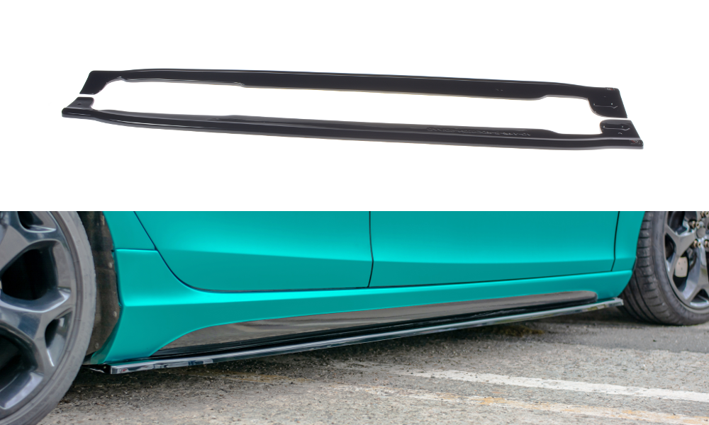 Image of Side Skirts Diffusers Volvo V40 R-Design - Gloss Black