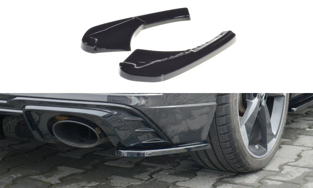 Image of Rear Side Splitters Audi RS3 8V FL Sportback - Gloss Black