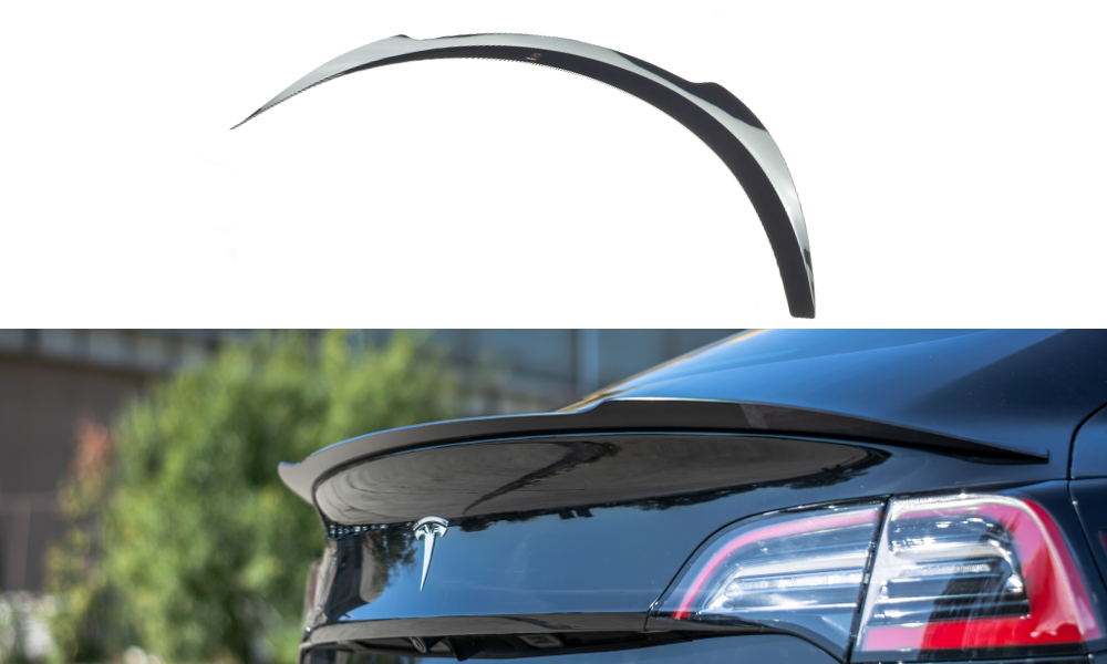 Image of Spoiler Extension Tesla Model 3 - Textured