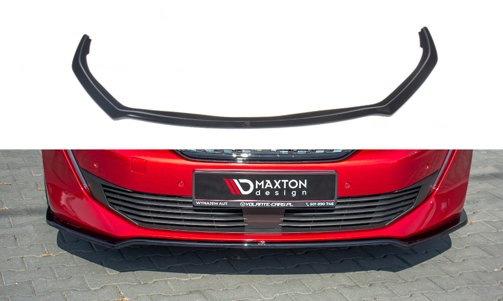 Image of Front Splitter V.1 Peugeot 508 MK2 - Gloss Black