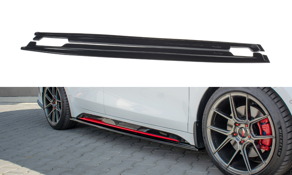 Image of Side Skirts Diffusers Kia Proceed GT MK 3 - Gloss Black