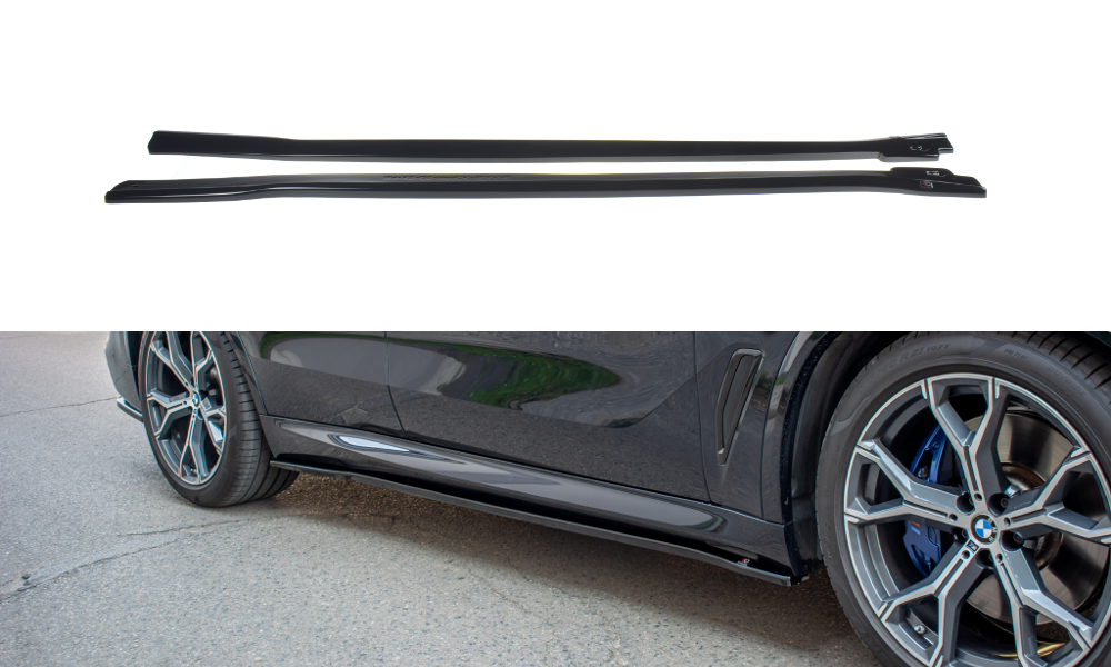 Image of Side Skirts Diffusers For BMW X5 G05 M-Pack - Gloss Black