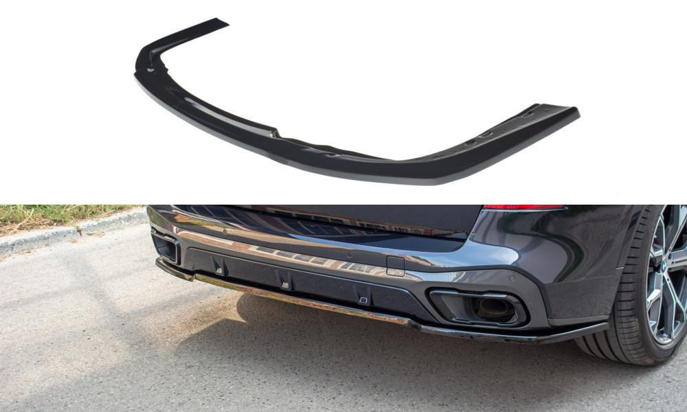 Image of Central Rear Splitter For BMW X5 G05 M-Pack - Gloss Black