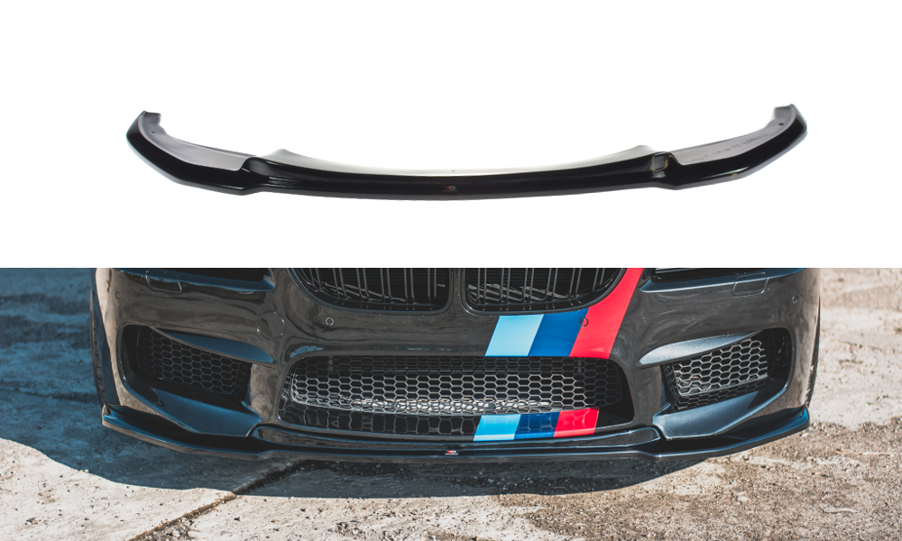 Image of Front Splitter V.2 BMW M6 F06 Gran Coupe - Gloss Black