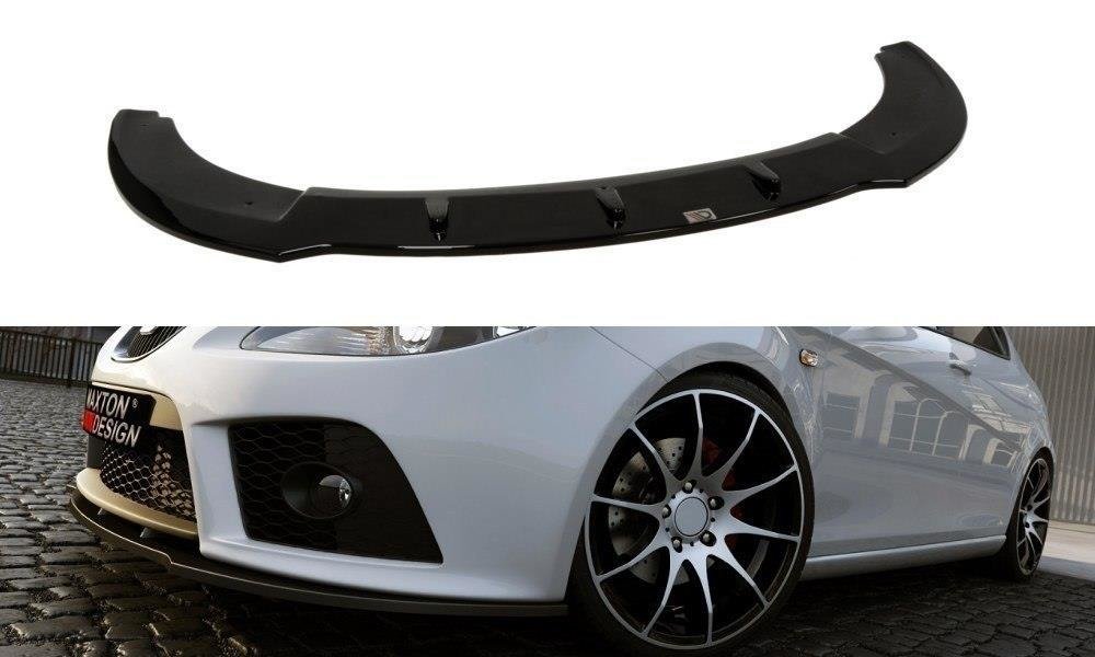 Image of Front Splitter Seat Leon MK2 Cupra FR Preface - Gloss Black