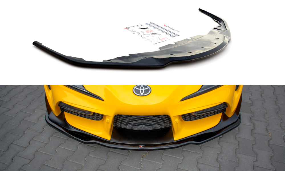 Image of Front Splitter V.2 Toyota Supra MK5 - Gloss Black
