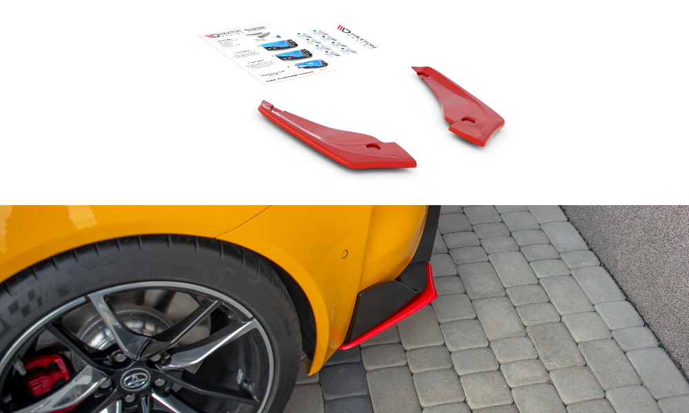 Image of Rear Side Splitters V.2 Toyota Supra MK5 - Gloss Black