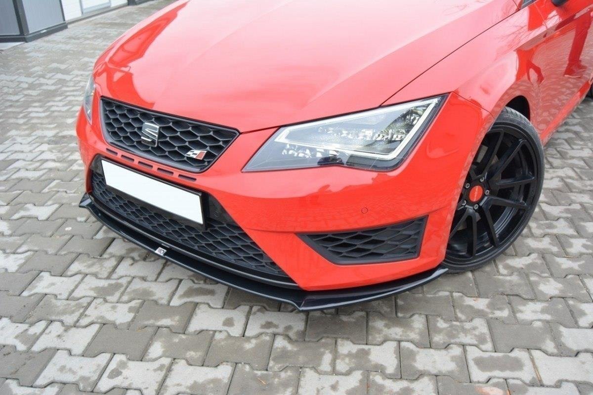 Image of Front Splitter Seat Leon III Cupra / Fr - Gloss Black
