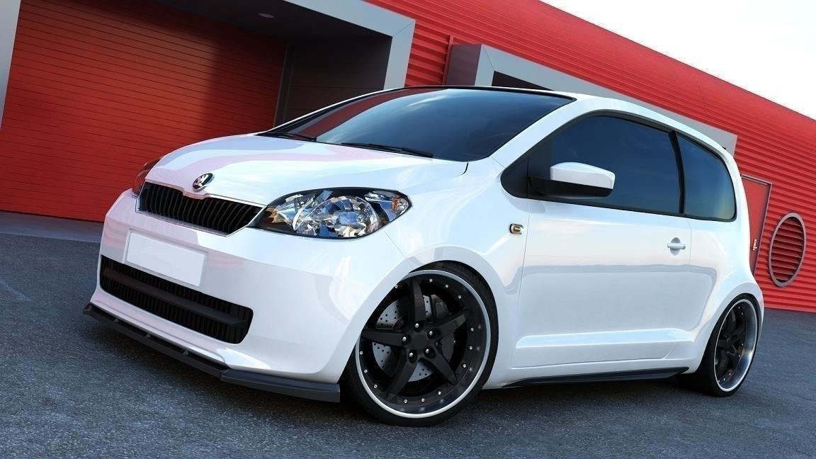 Image of Front Splitter Skoda Citigo - Gloss Black