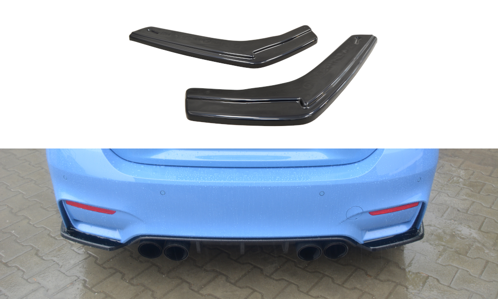 Image of Rear Side Splitters BMW M4 F82 - Textured