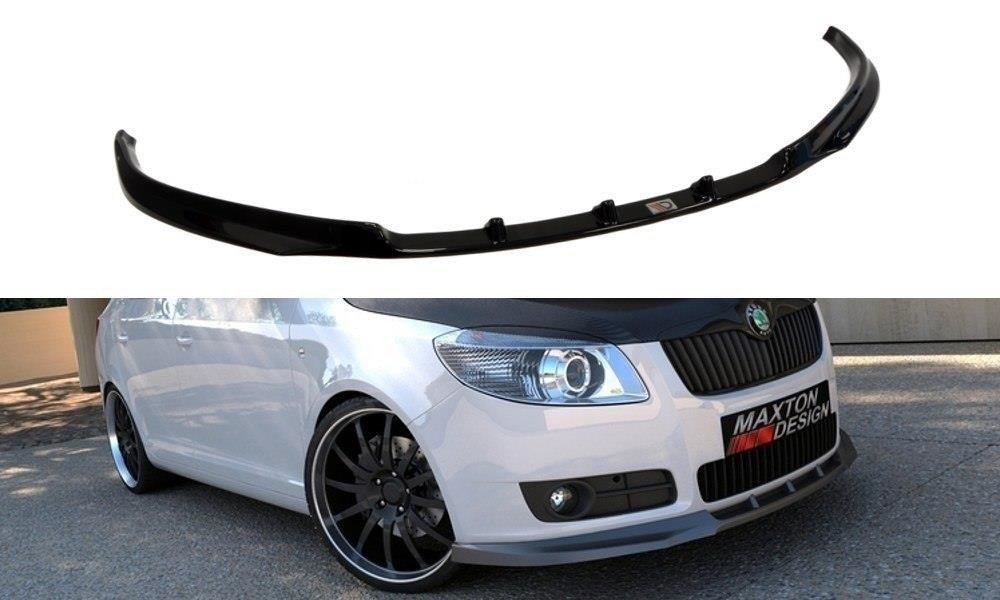Image of Front Splitter Skoda Fabia MK2 - Gloss Black