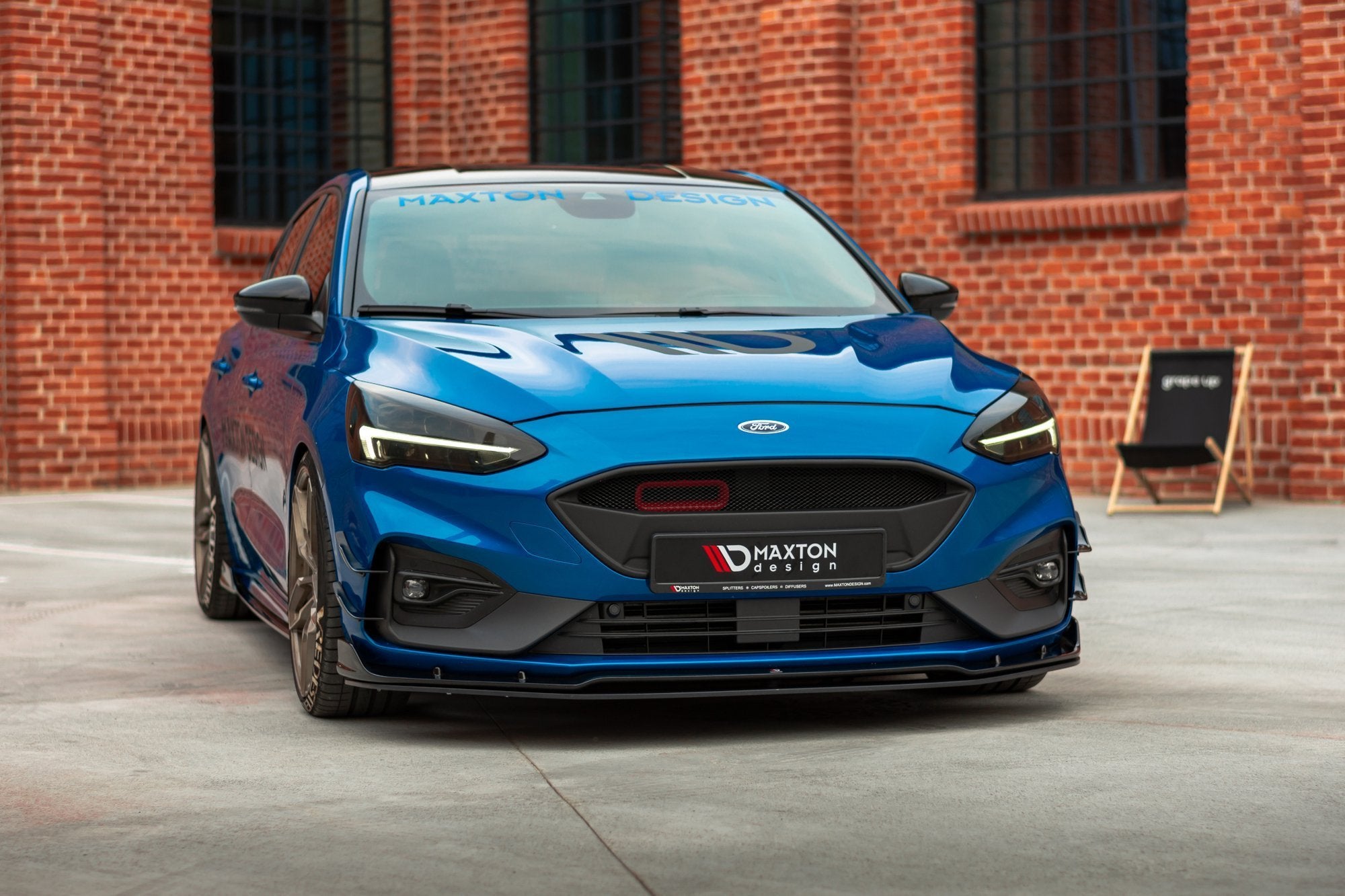 Image of Front Racing Splitter Ford Focus MK4 ST-Line - Black