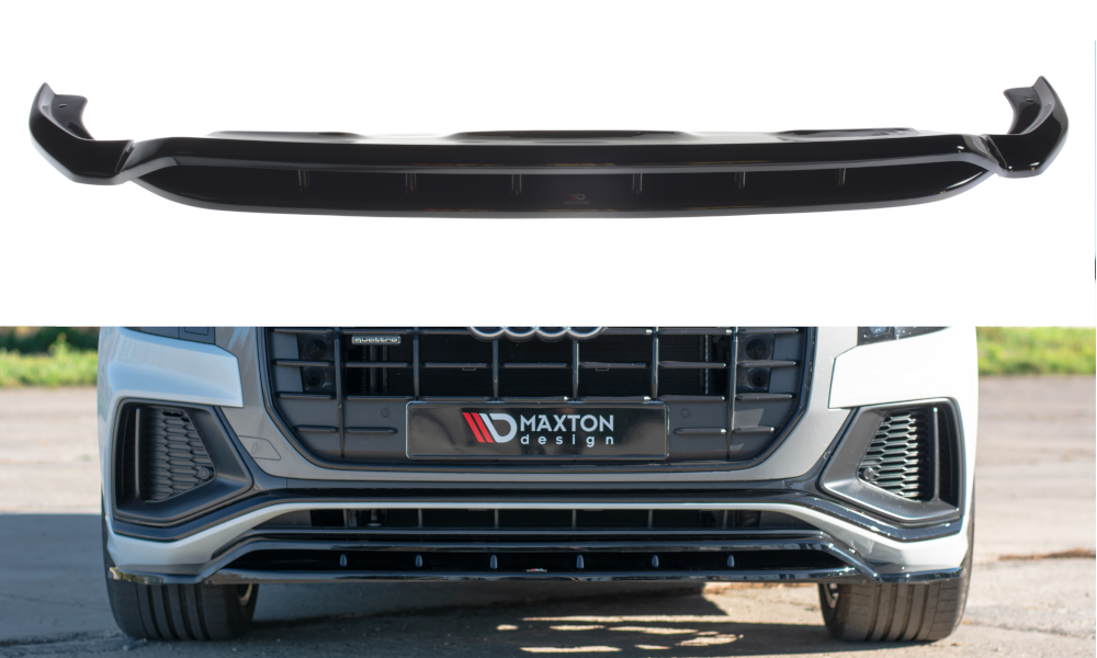 Image of Front Splitter Audi Q8 S-Line - Gloss Black