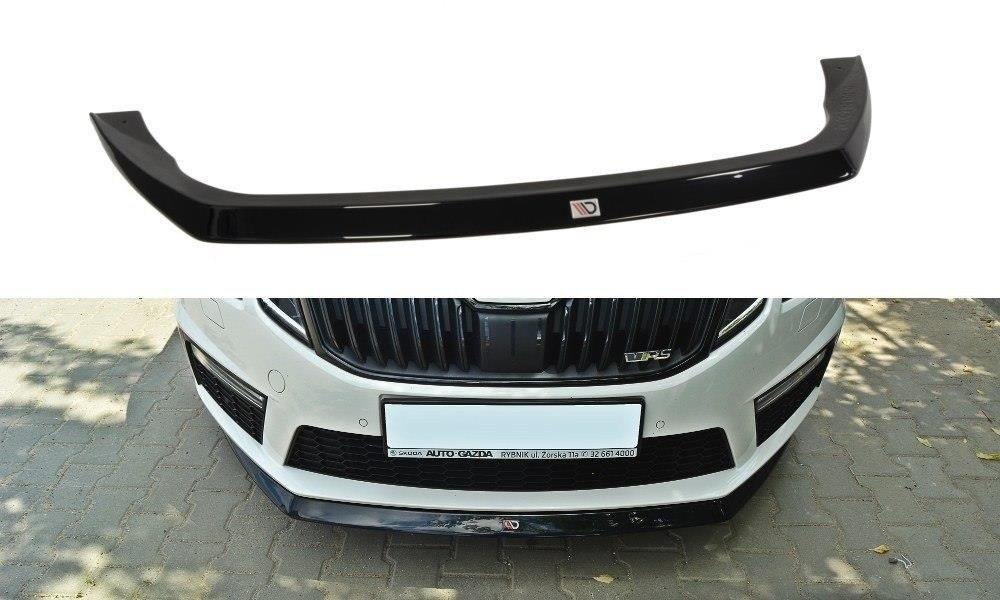 Image of Front Splitter V.2 Skoda Octavia RS MK3 - Gloss Black