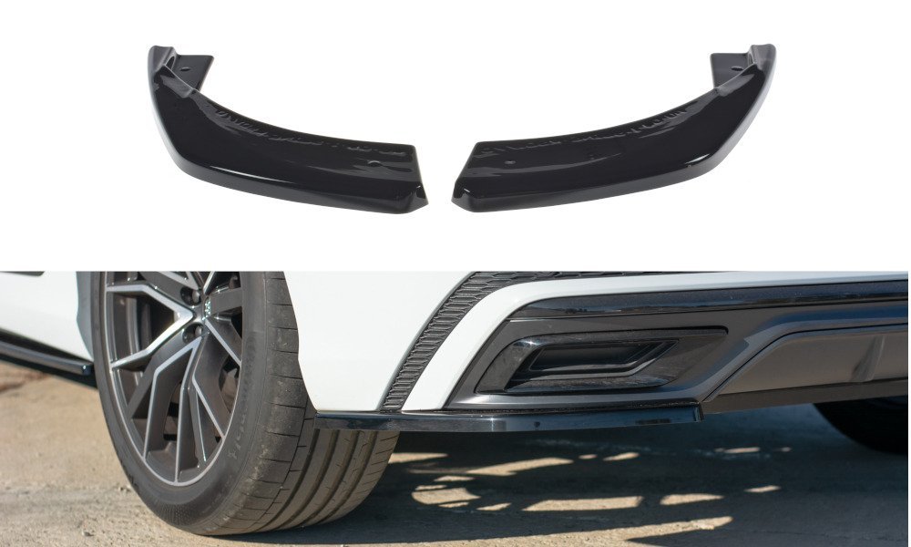 Image of Rear Side Splitters Audi Q8 S-Line - Gloss Black