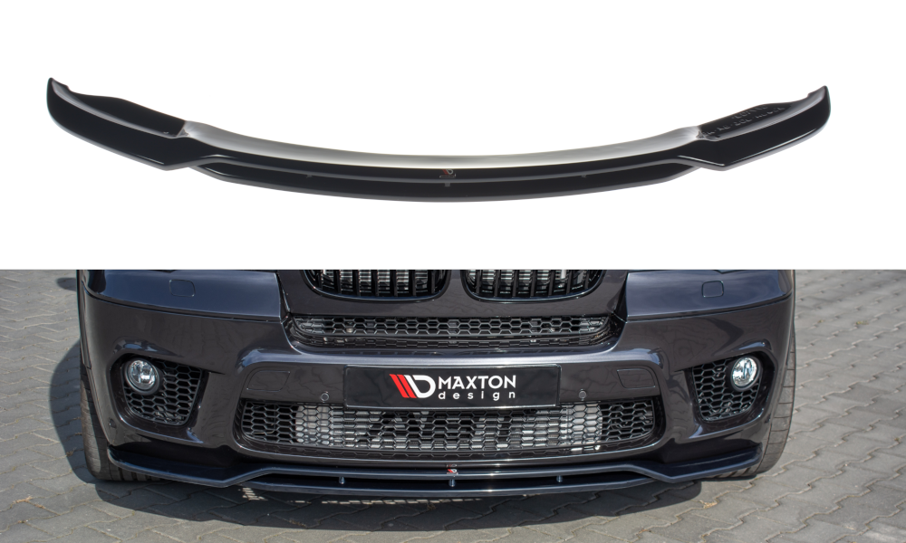 Image of Front Splitter For BMW X50 E70 Facelift M-Pack - Gloss Black
