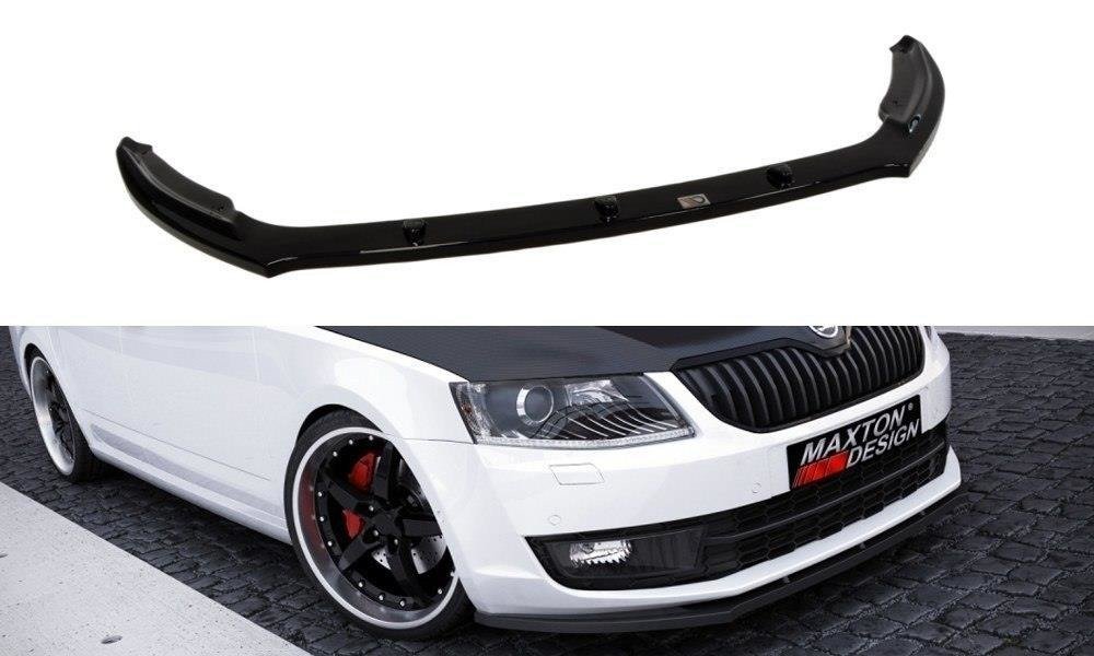 Image of Front Splitter V.2 Skoda Octavia MK3 - Gloss Black