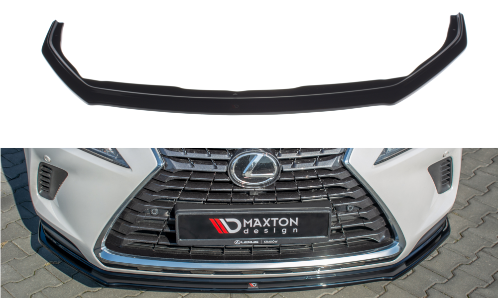 Image of Front Splitter Lexus NX Facelift - Gloss Black