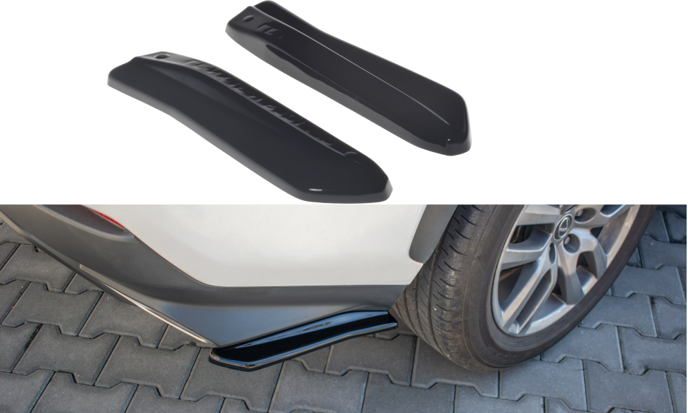 Image of Rear Side Splitters Lexus NX Facelift(Hybrid) - Gloss Black
