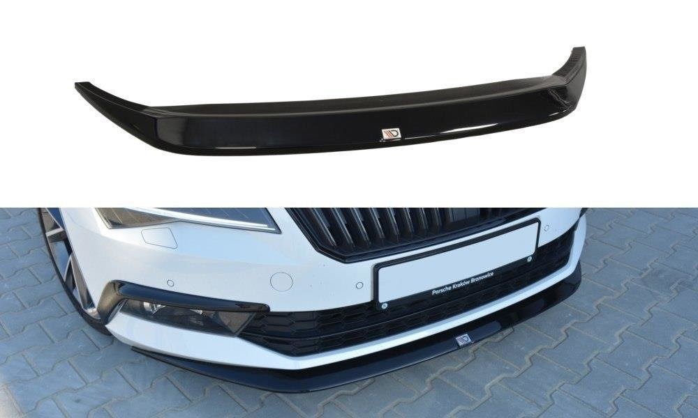 Image of Front Splitter V.1 Skoda Superb MK3 - Gloss Black
