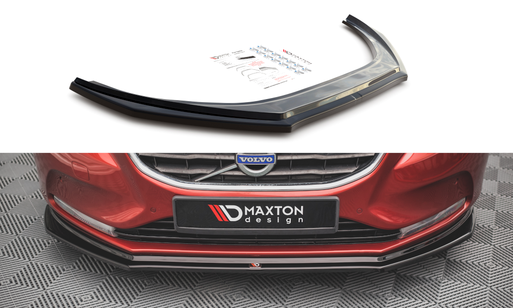 Image of Front Splitter Volvo V40 - Gloss Black