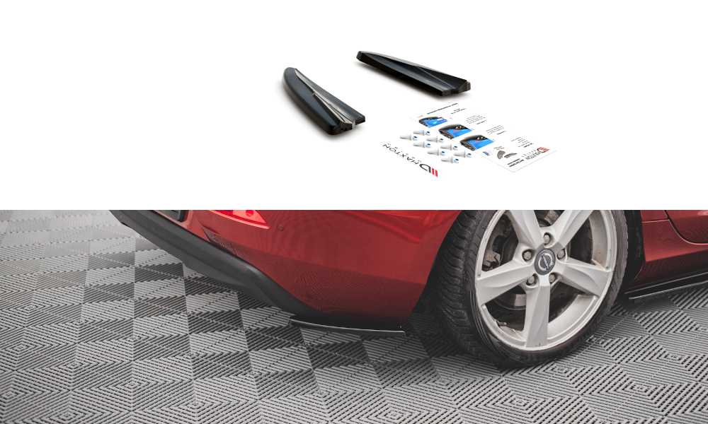 Image of Rear Side Splitters Volvo V40 - Gloss Black