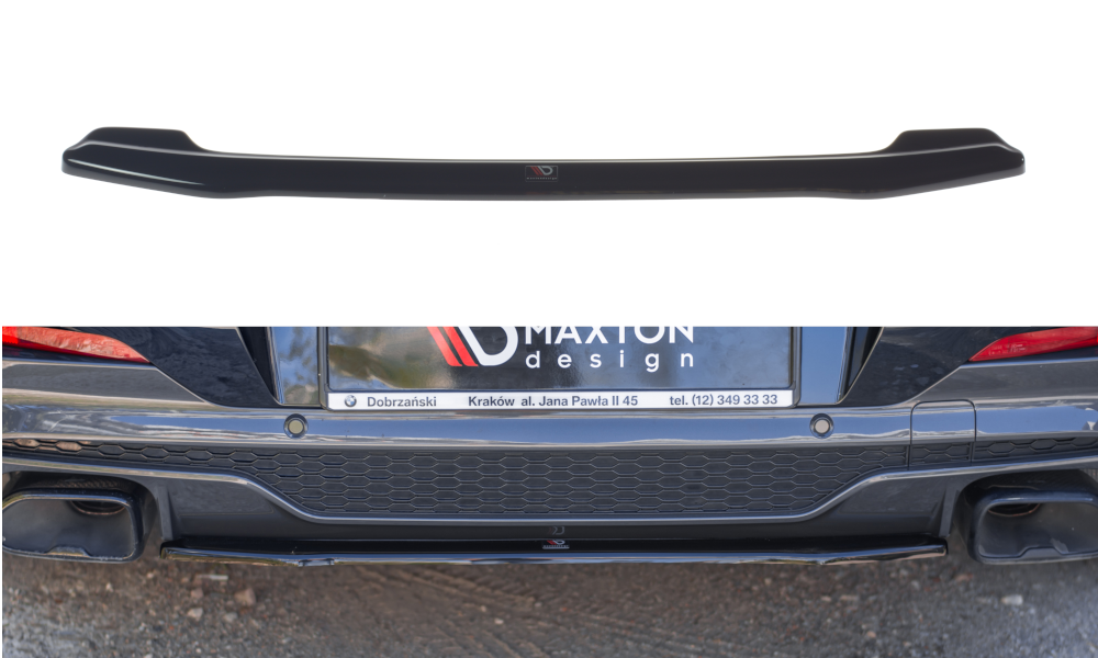 Image of Central Rear Splitter For BMW X4 M-Pack G02 - Gloss Black