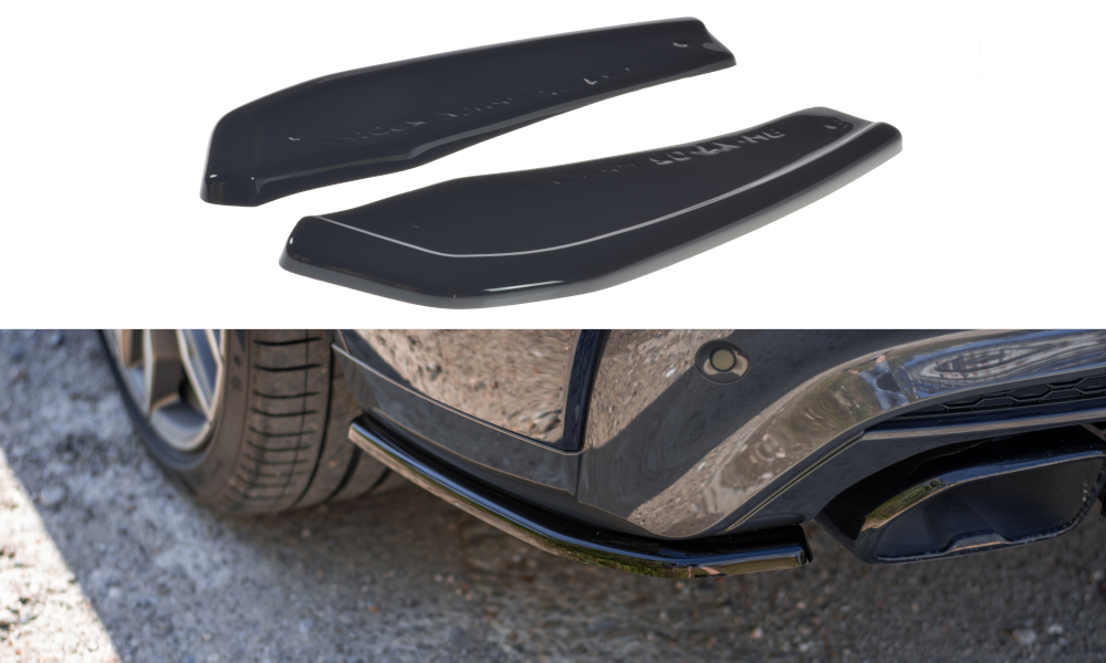 Image of Rear Side Splitters For BMW X4 M-Pack G02 - Textured