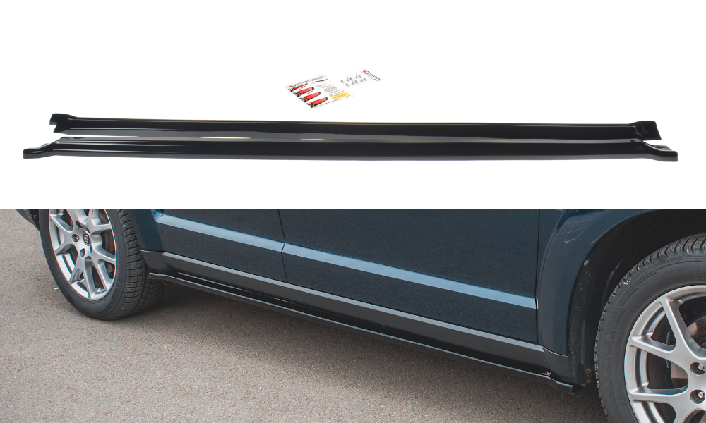Image of Side Skirts Diffusers Fiat Freemont - Gloss Black