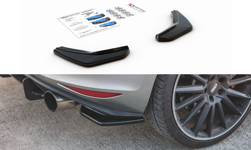 Image of Achterzijsplitters V.2 VW Golf 7 GTi - Glanzend Zwart
